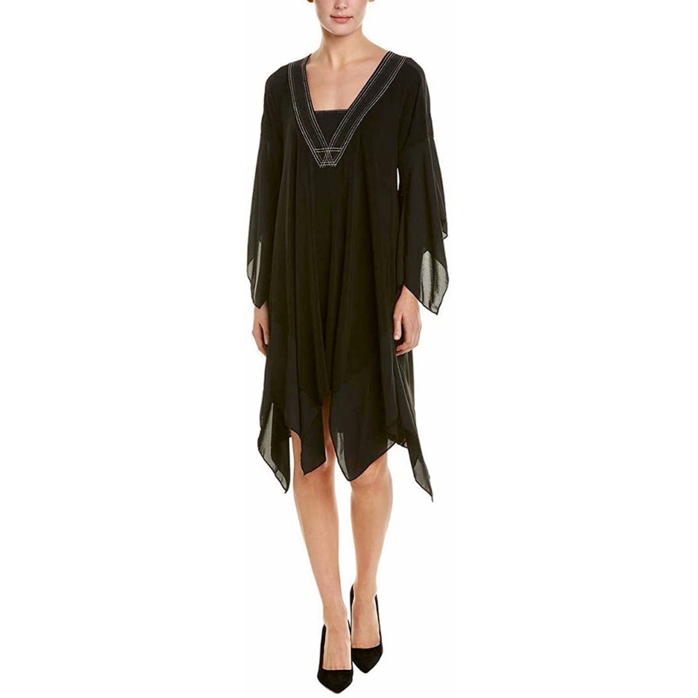 BCBG Black Midi Dress with Loose Style SZ S